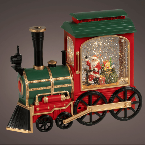 Tren Navideño con Efecto Vórtice de Agua