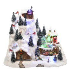 LED scenery polyresin skislope