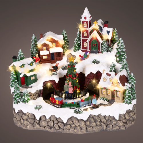 Escena Navideña Iluminada LED 27 x 20 x 22,7 cm