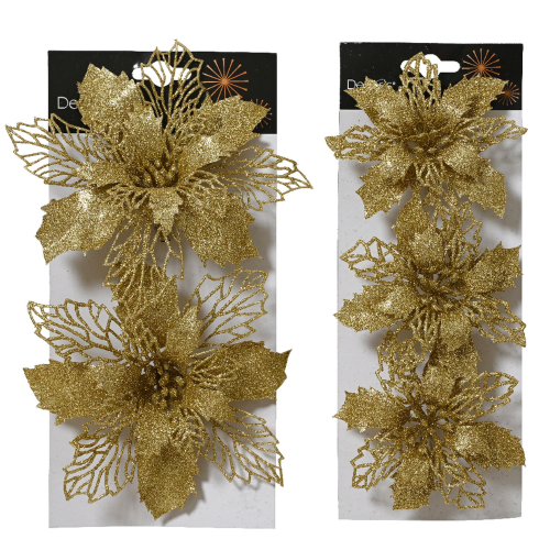 Flor de Pascua con Clip 2 Surtidos