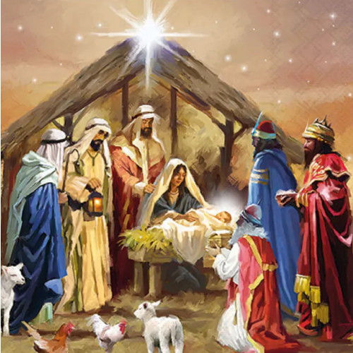 Servilleta 33cm Collage de Natividad FSC Mix