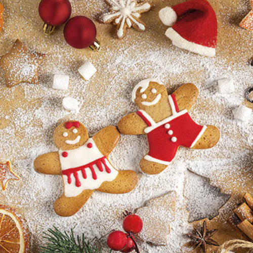 Servilleta 33cm galletas navideñas Mix