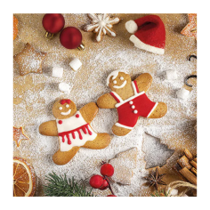 Servilleta 33cm galletas navideñas Mix