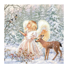 Servilleta 33cm Ángel de invierno FSC Mix