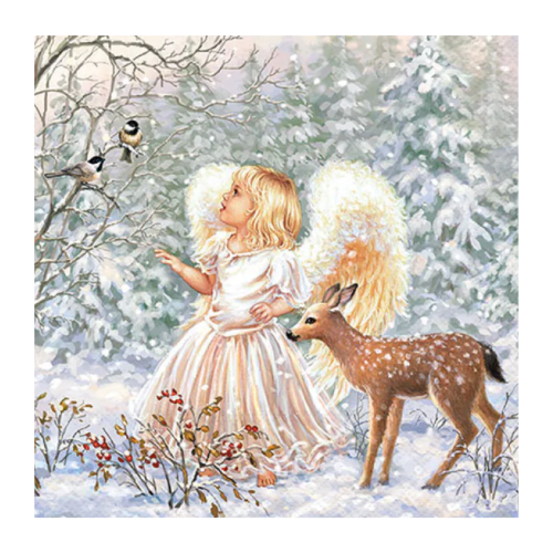 Servilleta 33cm Ángel de invierno FSC Mix