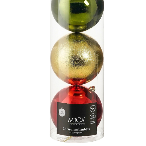 Set de Bolas Navideñas Irrompibles 20cm