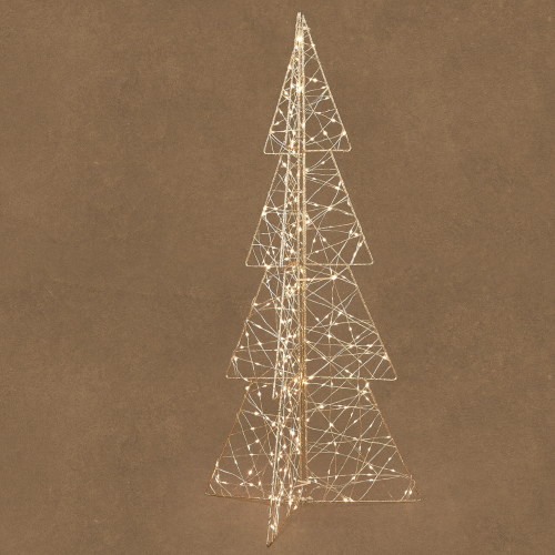 Árbol de Navidad Artificial Champagne Iluminado