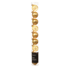 Set de Bolas de Cristal Navideñas Doradas