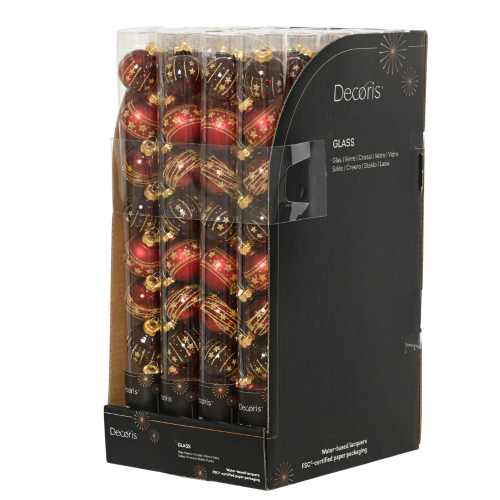 Set de Bolas de Cristal Navideñas Rojas