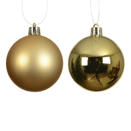 Set de 4 Bolas Navideñas Dorado