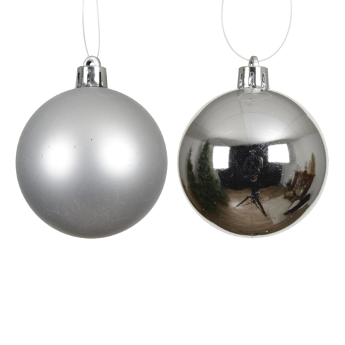 Set de 4 Bolas Navideñas Plateado
