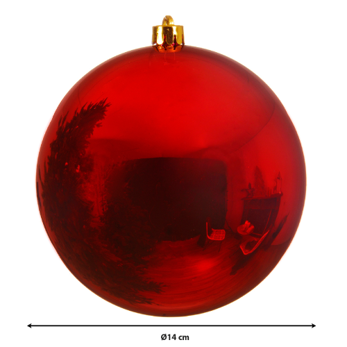 Bola Navideña 14 cm Rojo