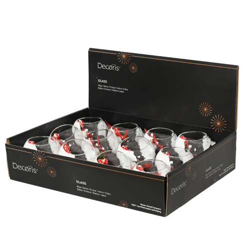 Bolas Navideñas de Cristal con Seta y Nieve