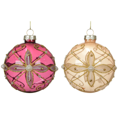 Set de Bolas de Cristal Transparente con Flores