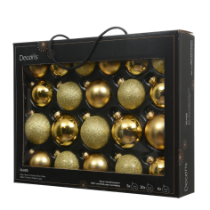 Set de 21 Bolas de Cristal Doradas