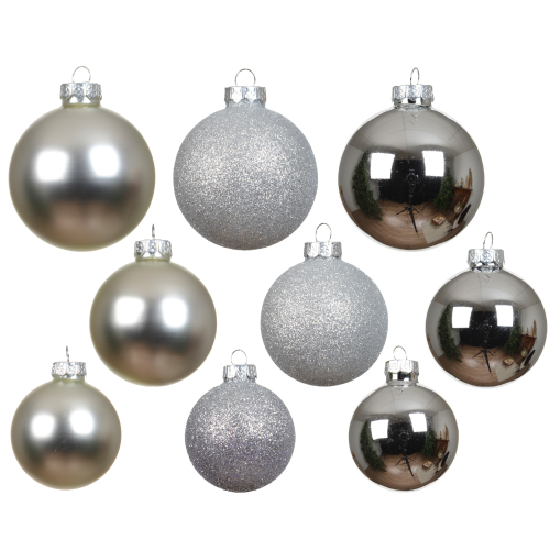 Set de 21 Bolas de Cristal Plata