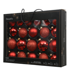 Set de 21 Bolas de Cristal Rojo