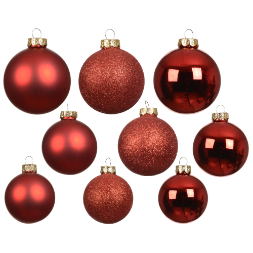 Set de 21 Bolas de Cristal Rojo