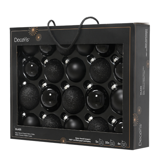 Set de 21 Bolas de Cristal Negro