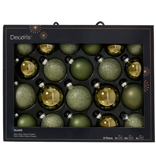 Set de 21 Bolas de Cristal Verde