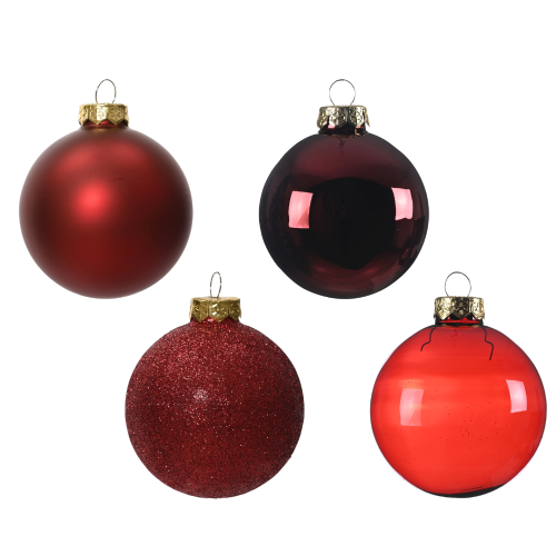 Set de 42 Bolas de Cristal Rojo