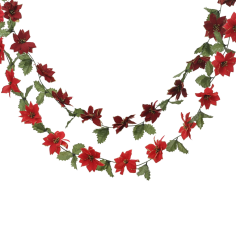 Guirnalda Botánica – Flores de Pascua con Hojas (2 Surtidos)