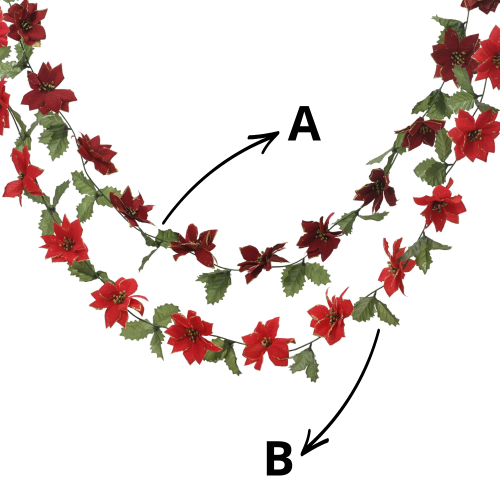 Guirnalda Botánica – Flores de Pascua con Hojas (2 Surtidos)