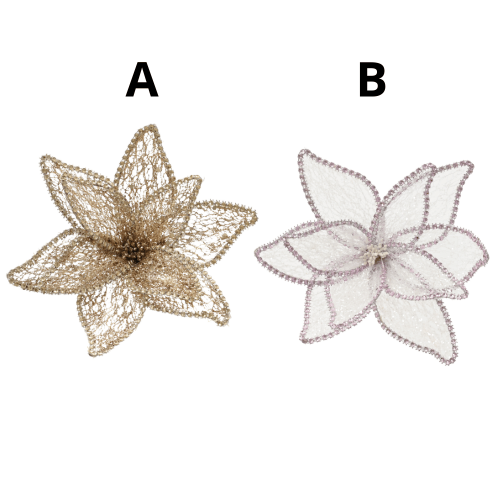 Flor de Pascua con Clip - 2 Colores