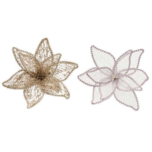 Flor de Pascua con Clip - 2 Colores