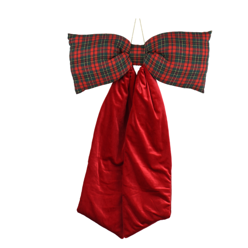 Lazo Decorativo Terciopelo Rojo Grande