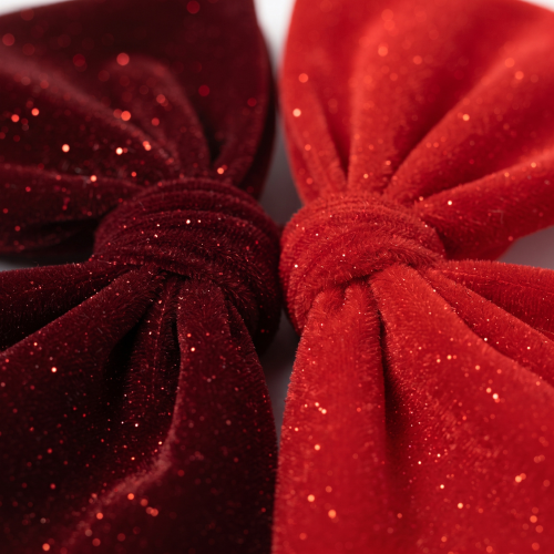 Lazo Decorativo de terciopelo y con brillo - 2 colores