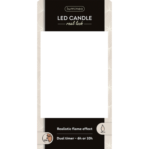 Vela LED Roja Realista Efecto Llama Al. 13,5 cm