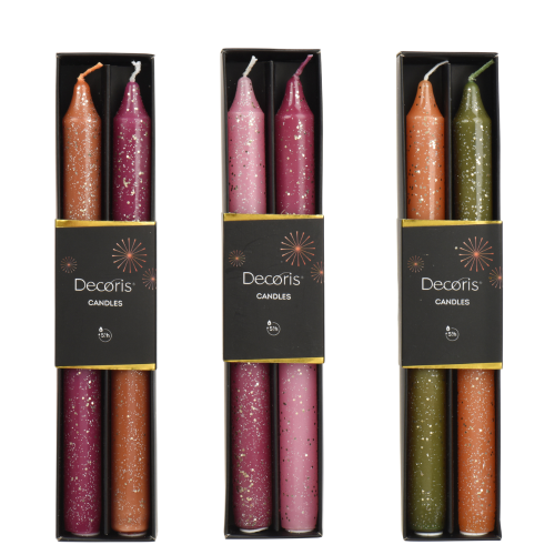 Pack of wax candles, height 23 cm