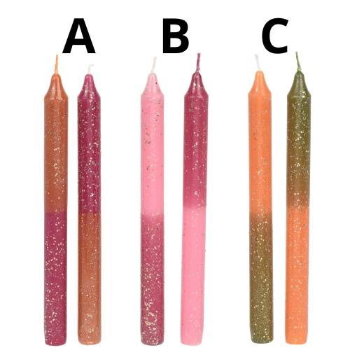 Pack of wax candles, height 23 cm