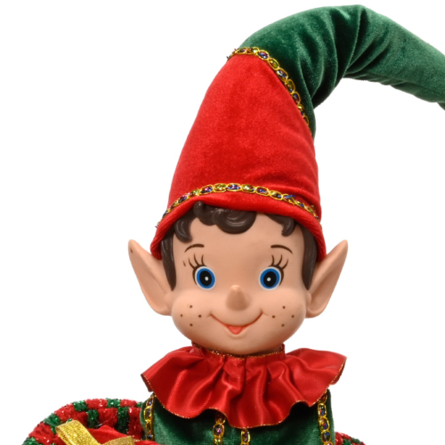Muñeco elfo navideño de pie