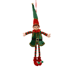 Muñeco elfo navideño colgante
