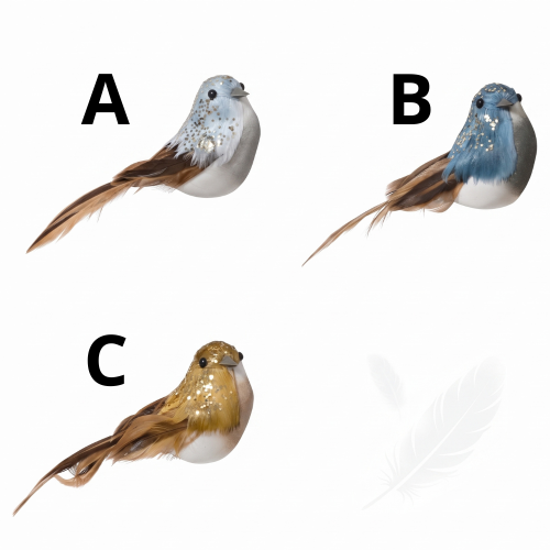 Pájaro decorativo en 3 colores