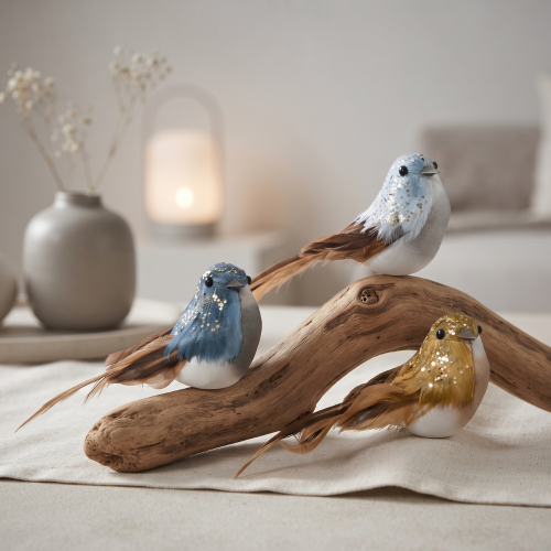 Pájaro decorativo en 3 colores