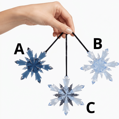 Polystyrene Snowflake Pendants