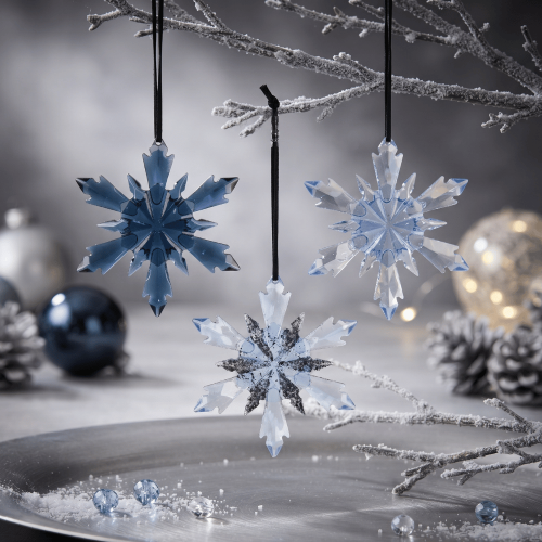 Polystyrene Snowflake Pendants