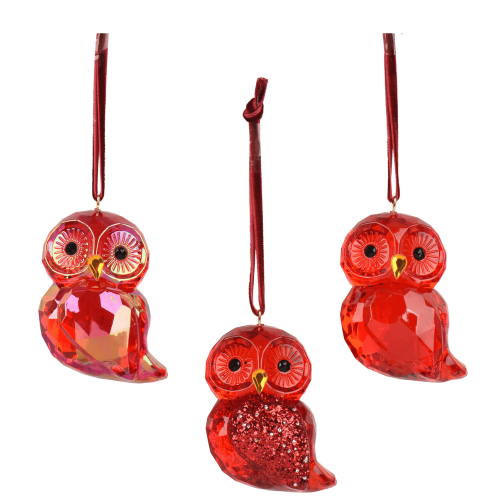 Hanging owl figures