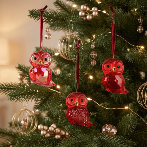 Hanging owl figures