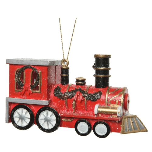 Adorno de Tren Navideño con Purpurina