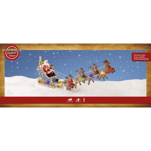 Santa's Sleigh with LED Reindeer