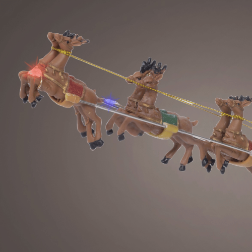 Santa's Sleigh with LED Reindeer
