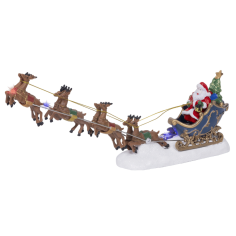 Trineo de Papá Noel con Renos LED