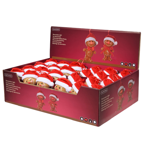 Muñeco de Jengibre Colgante luz con LED