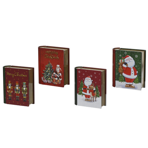 Book-Shaped Metal Tin