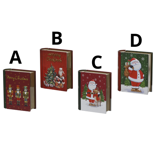 Book-Shaped Metal Tin