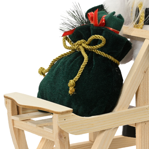 Papá Noel en Trineo de Madera